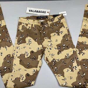 Valabasas Men's Mr. Extendo Super Stacked Flare Jeans Sandstorm Camo Size 30 | S